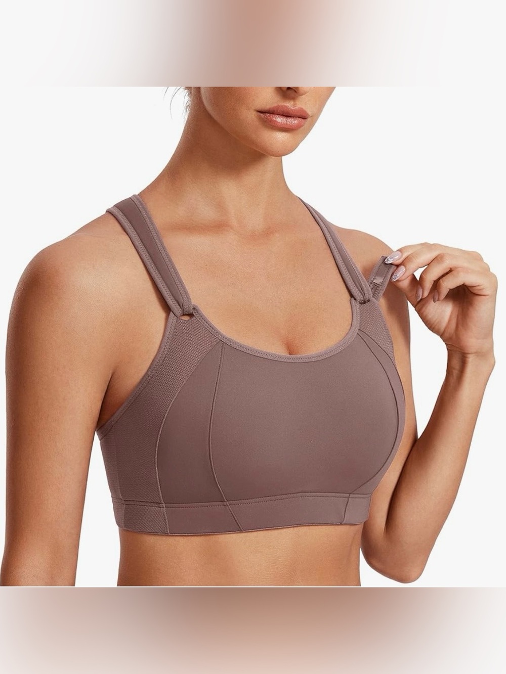 Syrokan Front Adjustable Padded Wireless Sports Bra